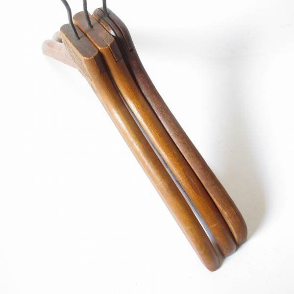 特殊形状 スペシャル ビンテージ ウッド ハンガー 3本セット アパレル