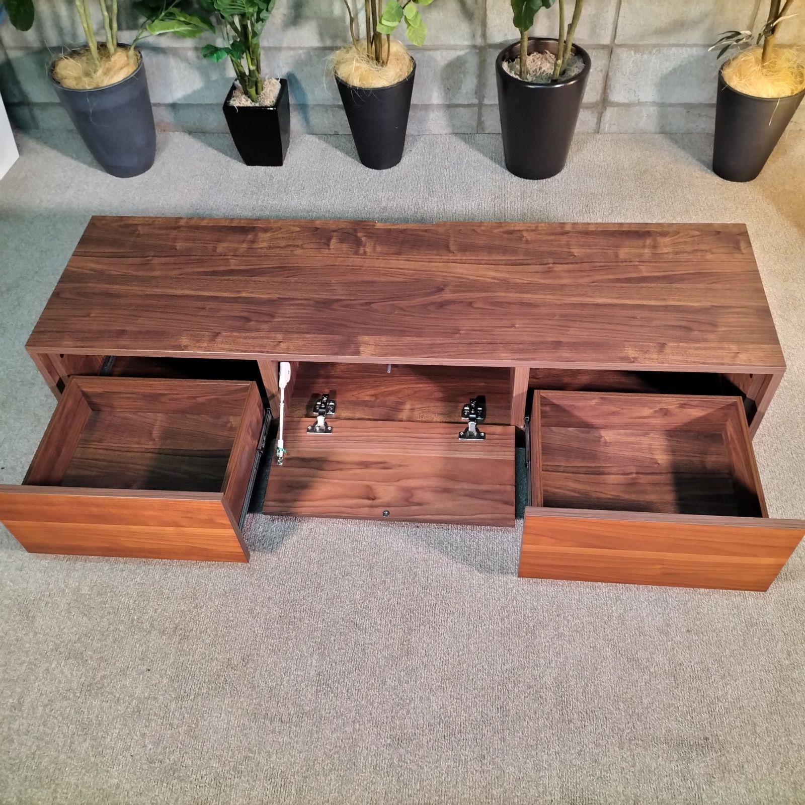 木製テレビボード 幅160cm リビング 収納 モデルルーム展示品(1891