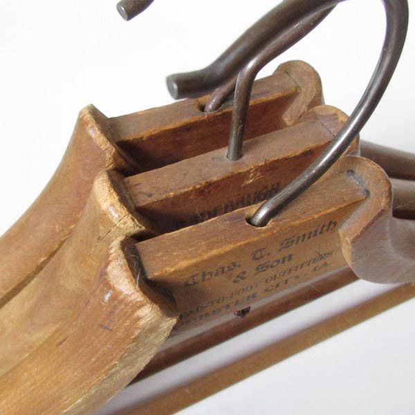 特殊形状 スペシャル ビンテージ ウッド ハンガー 3本セット