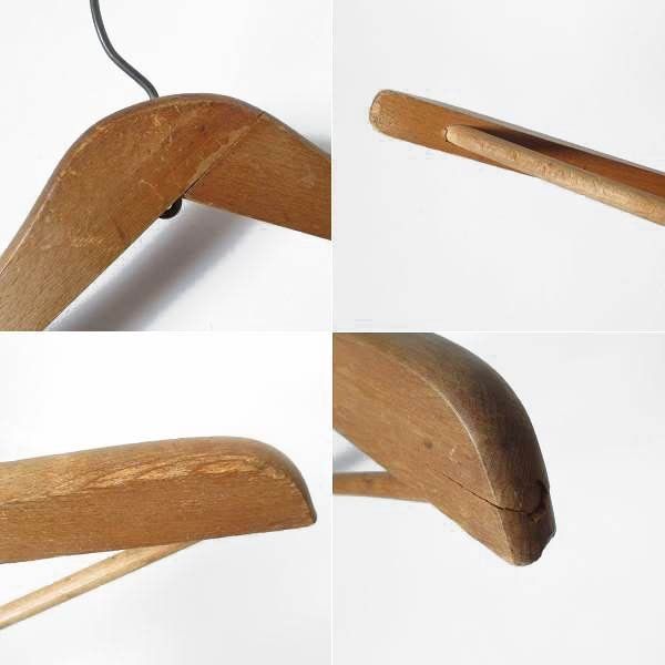 特殊形状 スペシャル ビンテージ ウッド ハンガー 3本セット 木製