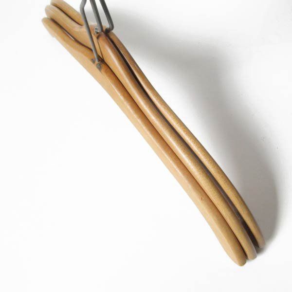 特殊形状 スペシャル アンティーク ウッド ハンガー 3本セット