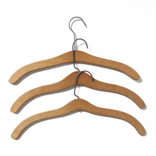 特殊形状 スペシャル アンティーク ウッド ハンガー 3本セット