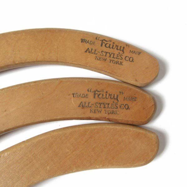 特殊形状 スペシャル アンティーク ウッド ハンガー 3本セット 古着屋 特殊形状 スペシャル アンティーク ウッド ハンガー 3本セット