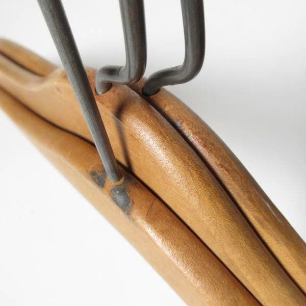 特殊形状 スペシャル アンティーク ウッド ハンガー 3本セット