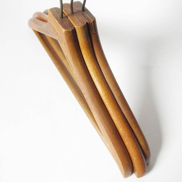 特殊形状 スペシャル ビンテージ ウッド ハンガー 3本セット アパレル