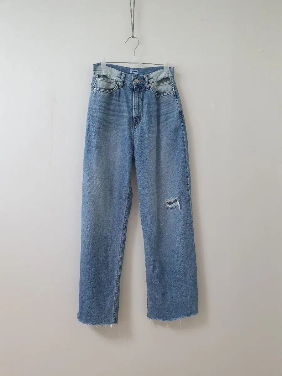 THE ILMA ウエストスリット デニム ズボン