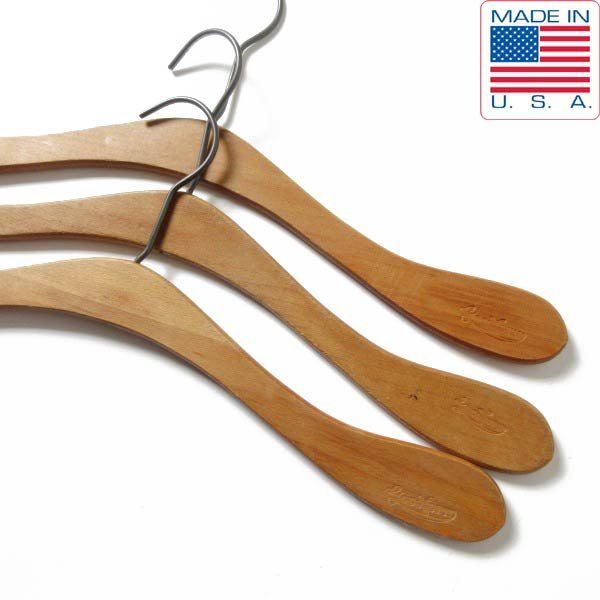 特殊形状 スペシャル アンティーク ウッド ハンガー 3本セット 古着屋 特殊形状 スペシャル アンティーク ウッド ハンガー 3本セット