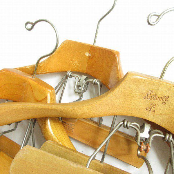 USA Vintage 木製 ウッド ハンガー 9本セット USA Vintage 木製 ウッド ハンガー 9本セット USA Vintage 木製 ウッド