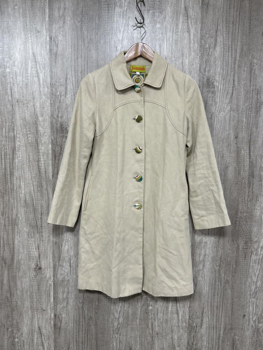 Jocomomola ホコモモラ マルチ 円形パターン ステン コート size42 ベージュ メンズ