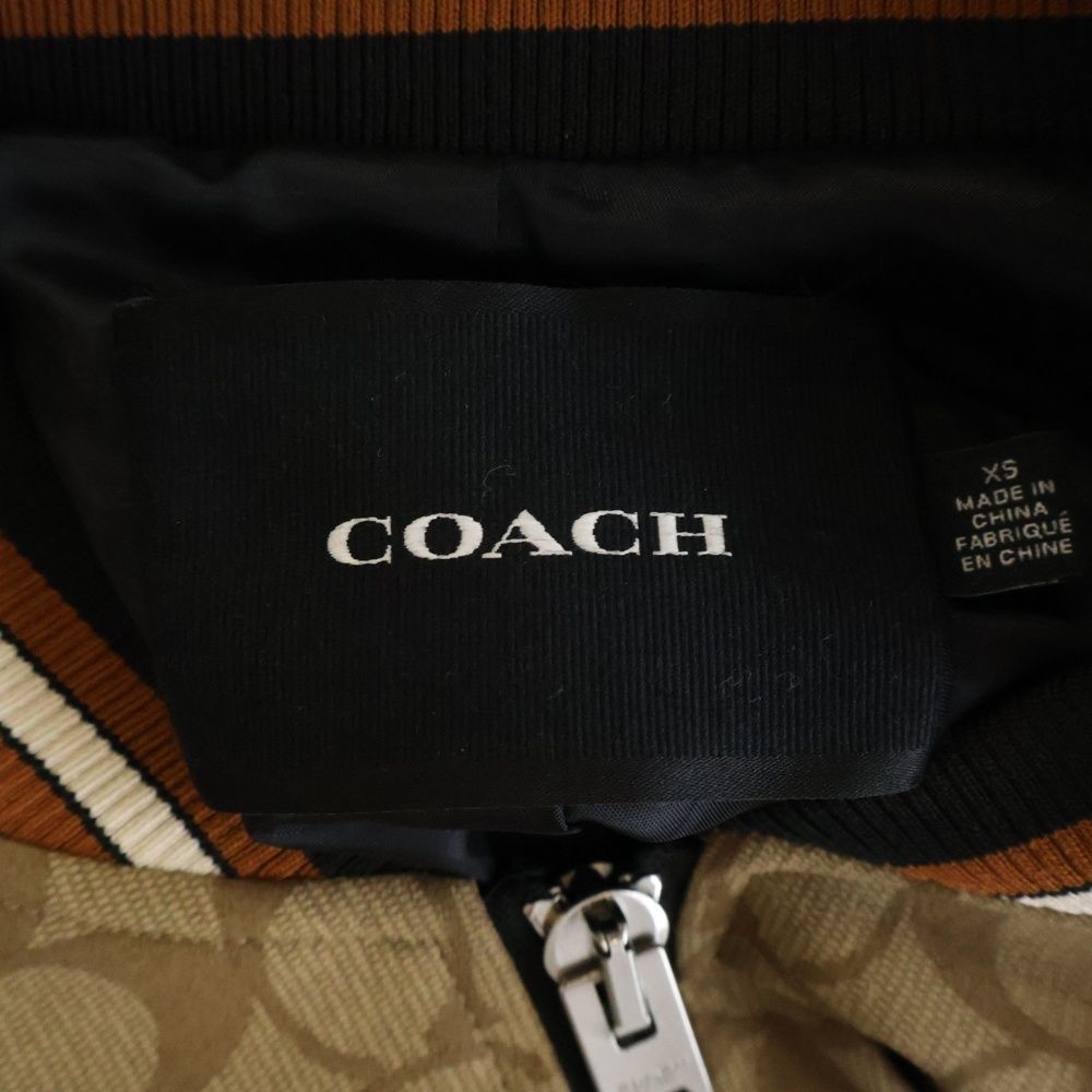 COACH (コーチ) シグネチャー ポリエステル ブルゾン ホワイト