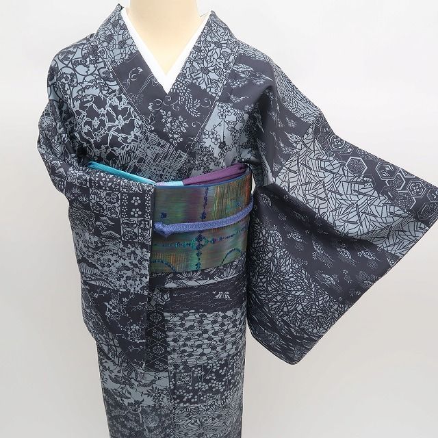 ✾まめ藤✾m2363＊新品 正絹 仕付け糸付き 川村久太郎落款 Sサイズ