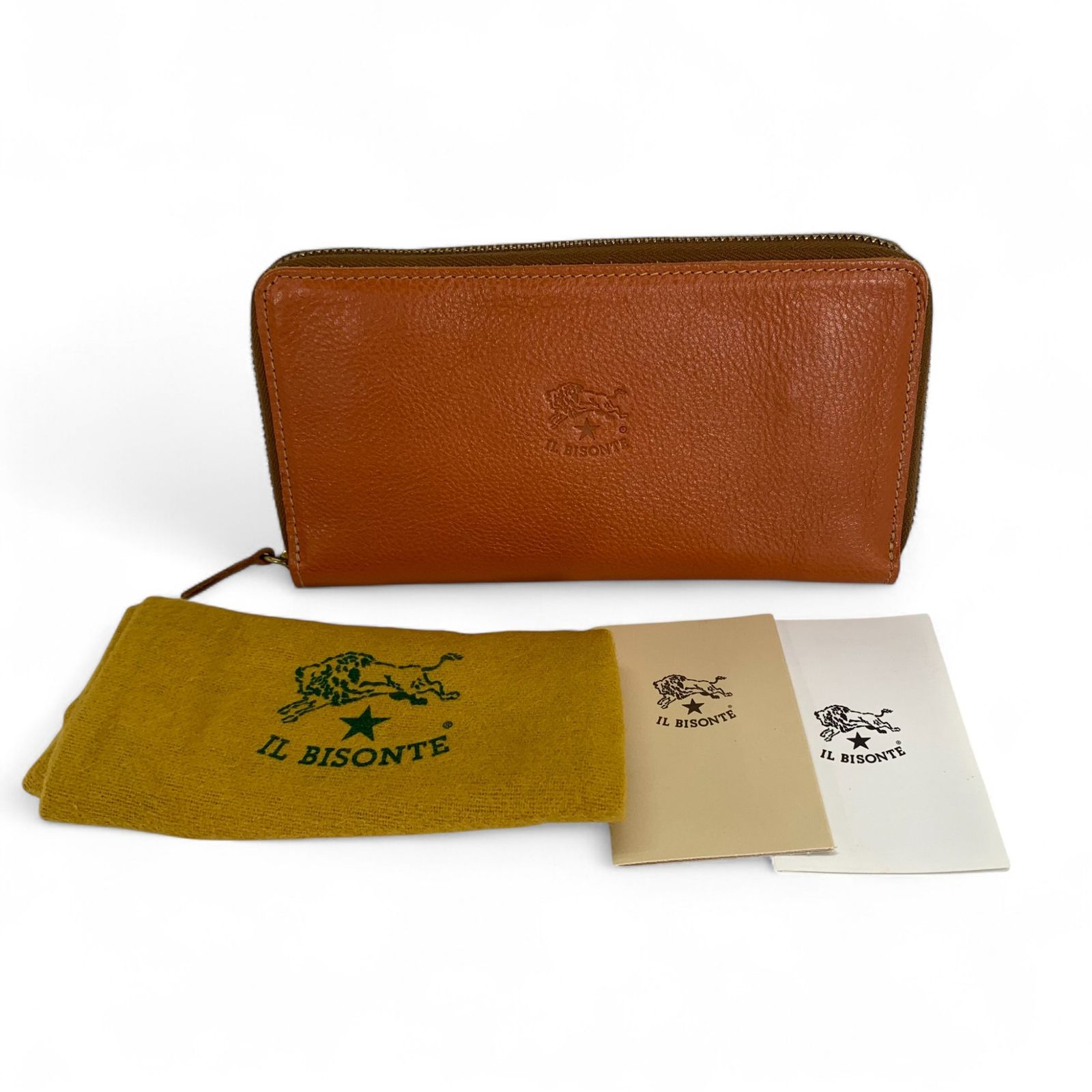 ILBISONTE ブラウン 長財布 ILBISONTE イルビゾンテ ラウンドファスナー長財布 本革 ブラウン