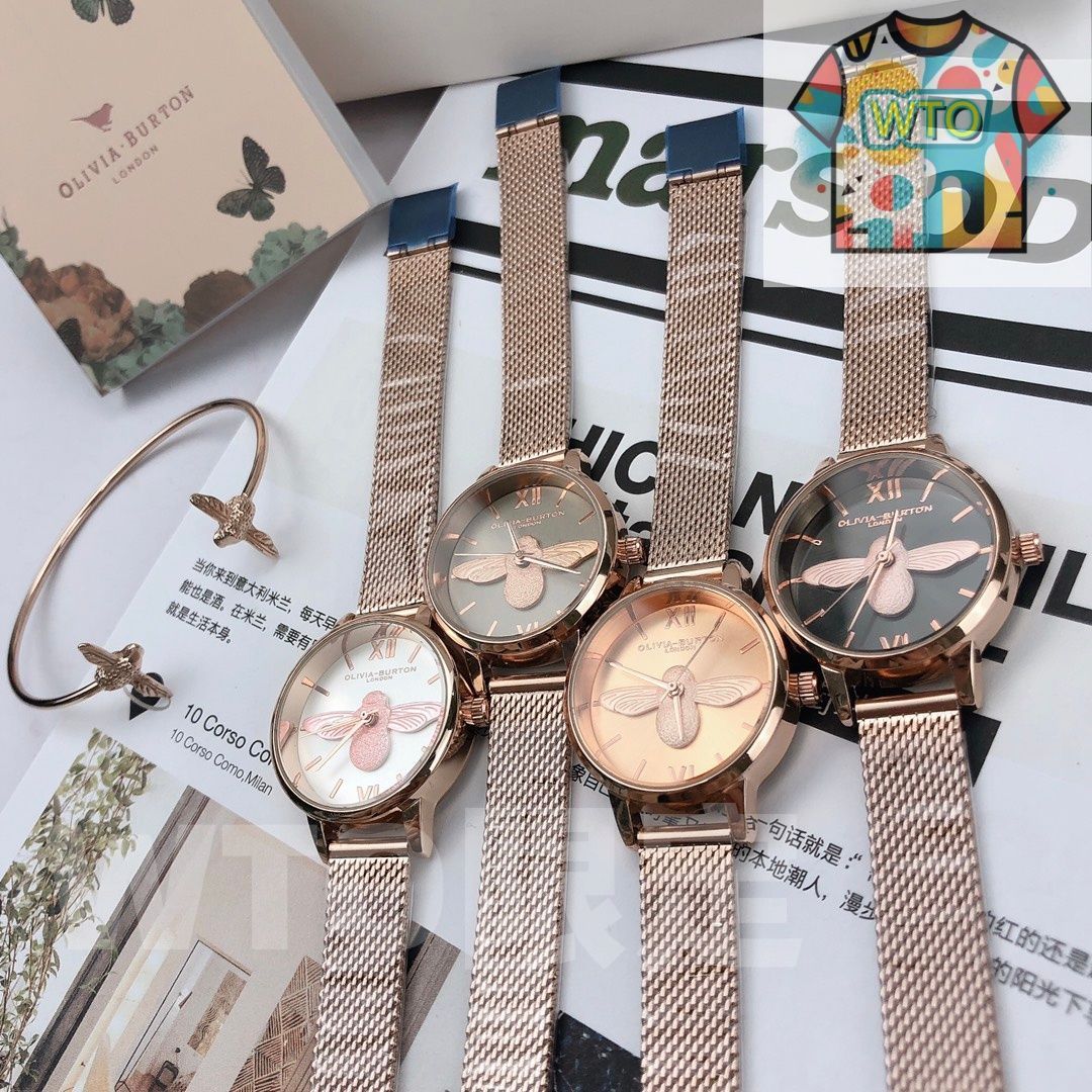 WTO通販 OLIVIA BURTON オリビア バートン ミニチュア ビー リリーフ マジック ガーデン レディース クォーツ ウォッチ WTO店名をご ください WTO輸入 CHB 33