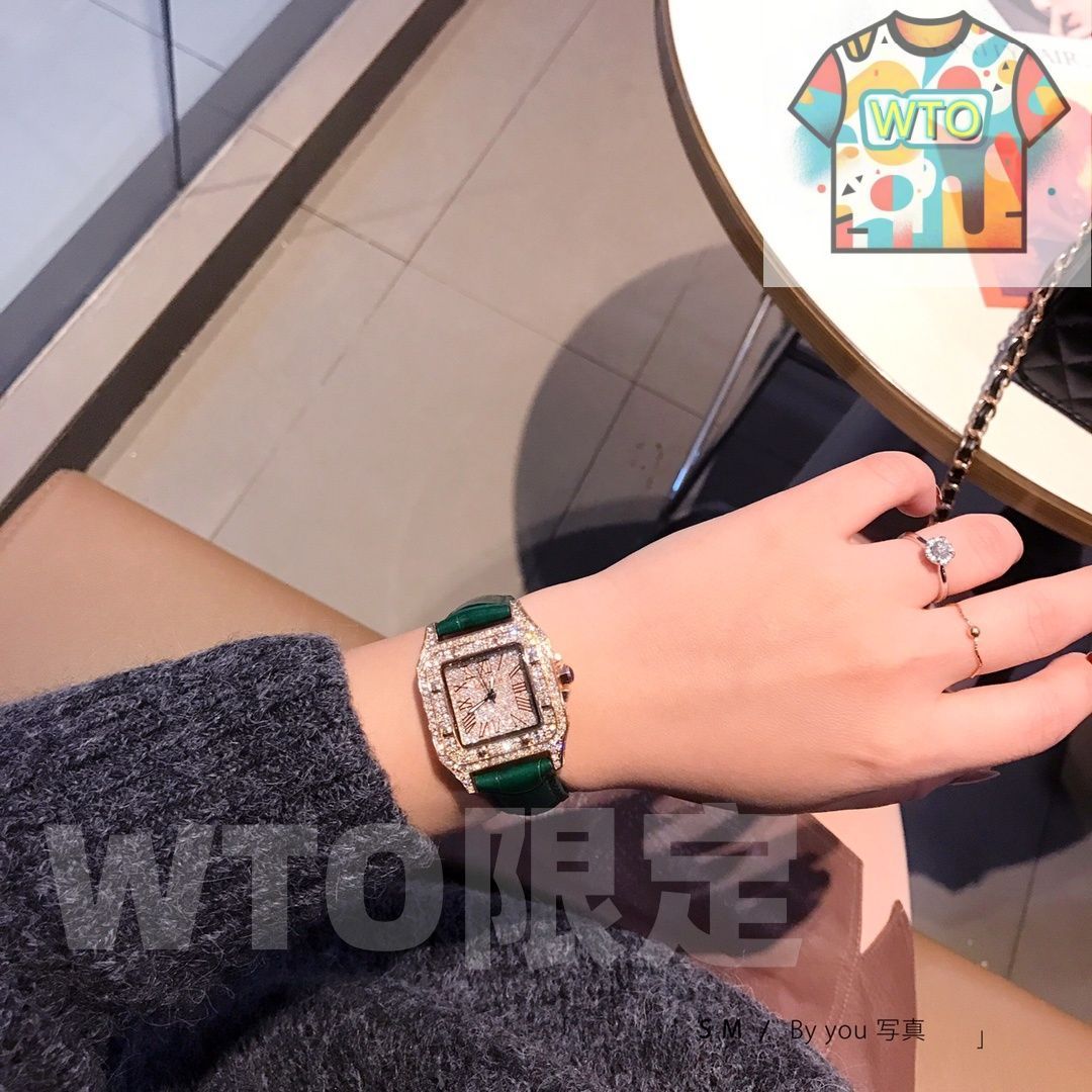  WTO通販 CARTIER カルティエ サントス レディース ダイヤモンド スター 腕時計-WTO店名をご ください-WTO輸入-JSU 42 自動巻き時計 腕時計(アナログ)