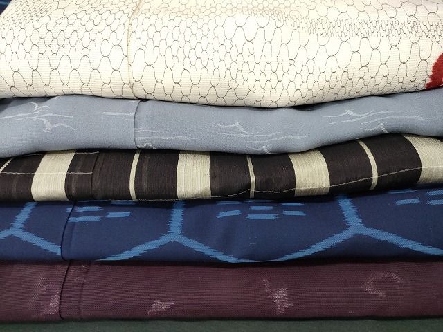 夏物 小紋 絽 紗 まとめて20点 蝶 花柄 竹林 立波 本藍 型絵染 着用 多数 全て正絹 se 3805