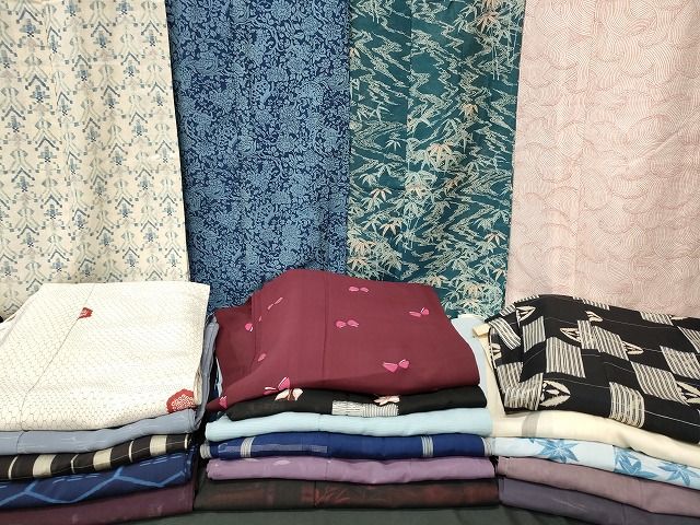 夏物 小紋 絽 紗 まとめて20点 蝶 花柄 竹林 立波 本藍 型絵染 着用 多数 全て正絹 se 3805