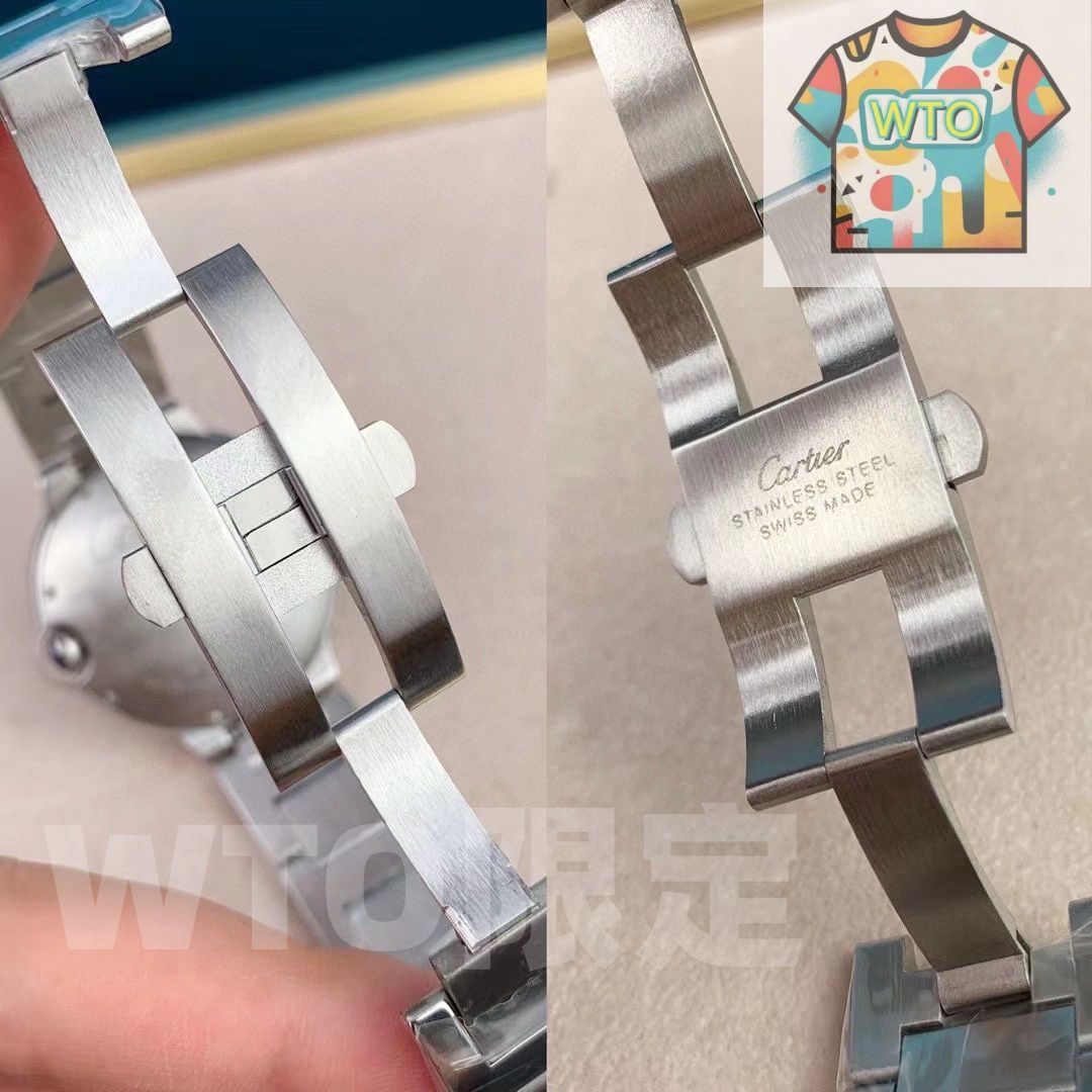  カルティエ バロンブルー メンズ 42 1 mm スイス製機械式 サファイアガラス 実物撮影 WTO店名をご ください 自動巻き時計 腕時計(アナログ)