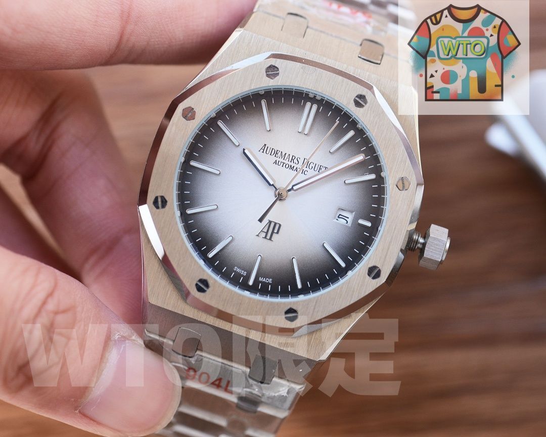AP オーデマ ピゲ Audemars Piguet ロイヤルオーク メンズモデル 45mm 3針デザイン - シチズン8215機芯搭載&ミネラルガラス| | -WTO店名をご ください