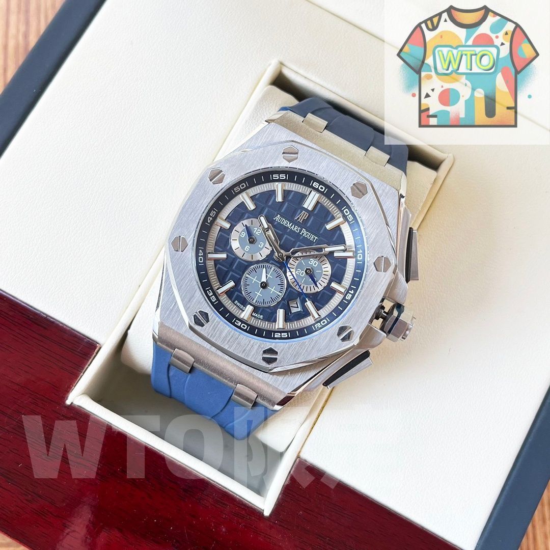 美学 オーデマピゲ メンズ 44 mm 自動巻き機械式 レザーベルト 強化ミネラルガラス 在庫 WTO店名をご ください