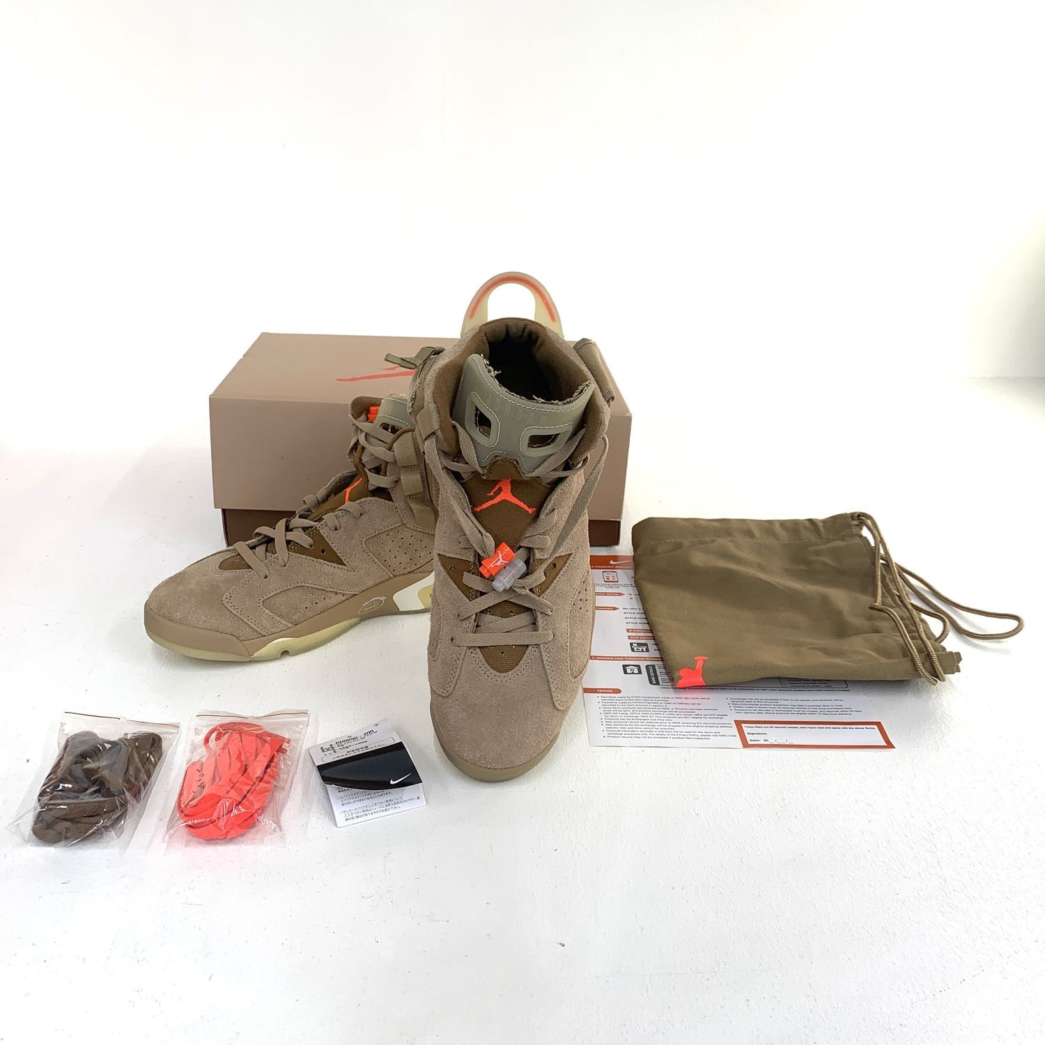 加古川物流 ナイキ エアジョーダン dh0690-200 Travis Scott × Nike Air Jordan 6 British Khaki 29.5cm. 126
