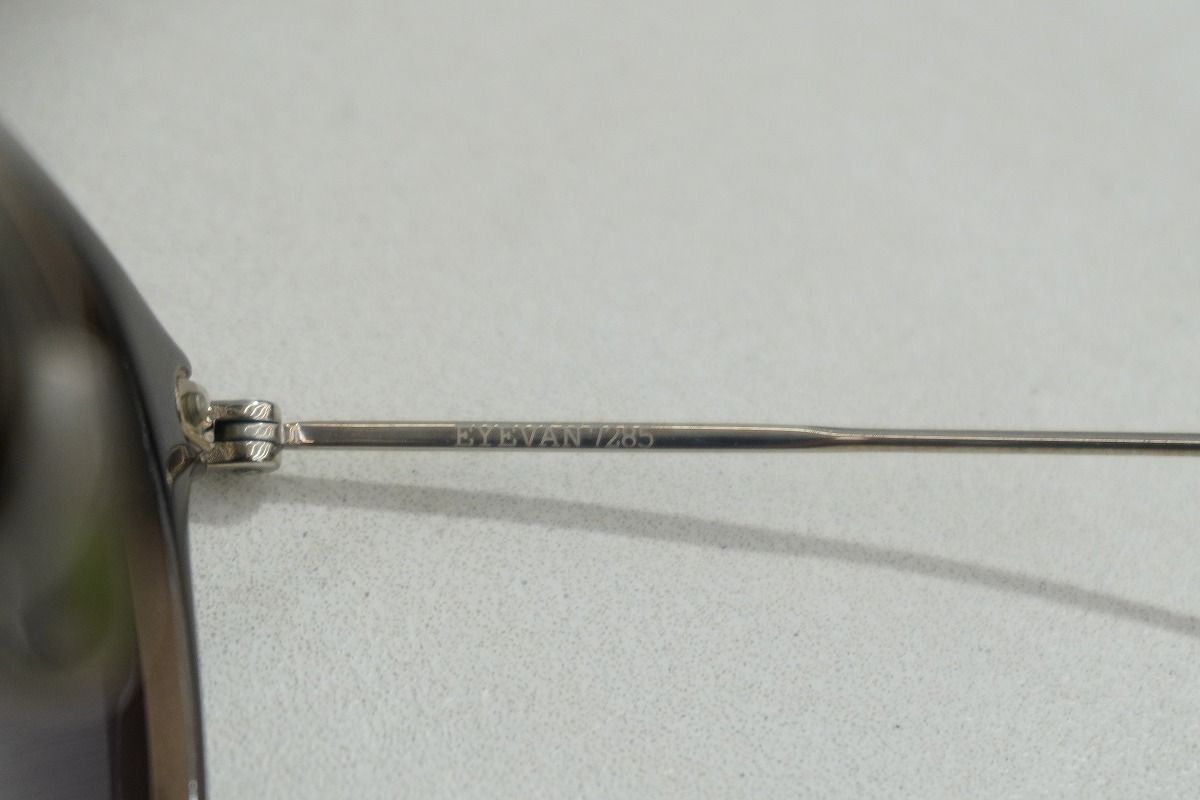 正規 美品 EYEVAN アイヴァン 7285 サングラス 411 チタン テンプル  