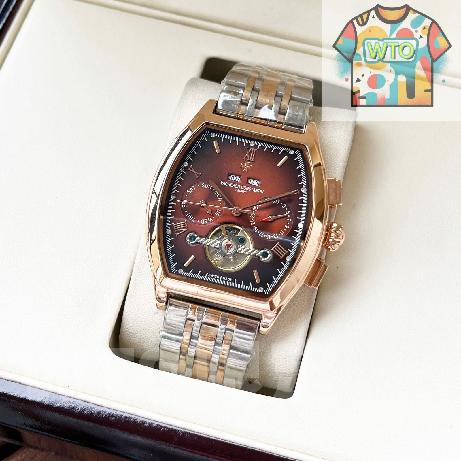 技 ヴァシュロン コンスタンタン メンズ腕時計 42 mm｜自動巻き機械式×316 L鋼｜サンレイ文字盤 ビジネス-カジュアル｜ ｜ -WTO店名をご ください