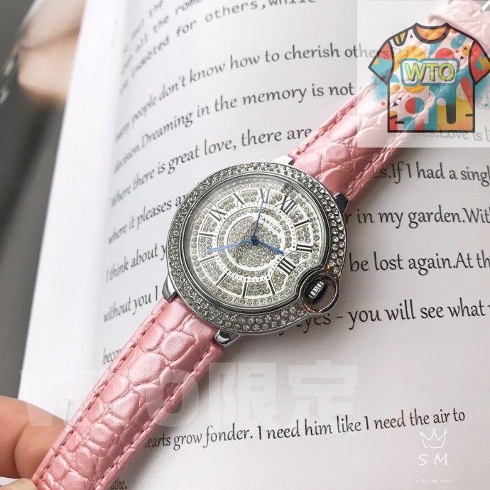  WTO通販 Cartier ボールン ブルー 満鑚ローマ文字盤石英腕時計 -WTO店名をご ください-WTO輸入-QOY 73 自動巻き時計 腕時計(アナログ)