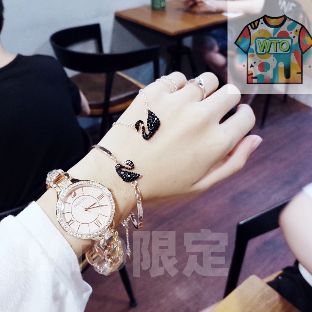  WTO通販 スワロフスキー 三件セット 腕時計 ブレスレット ネックレス -WTO店名をご ください-WTO輸入-JJF 04 自動巻き時計 腕時計(アナログ)