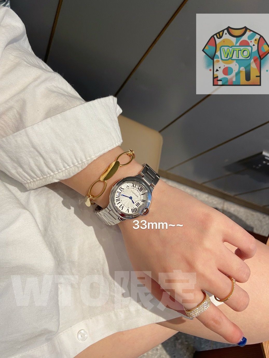  今日 Cartier ボールン ブルー モデル -WTO輸入1 自動巻き時計 腕時計(アナログ)