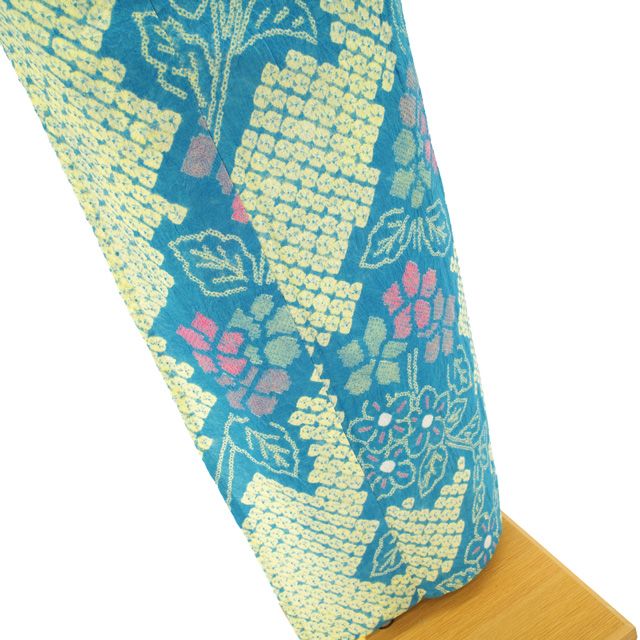 中古】 夏物 本場有松鳴海絞り 浴衣 リサイクル 有松 ゆかた 絞り 木綿