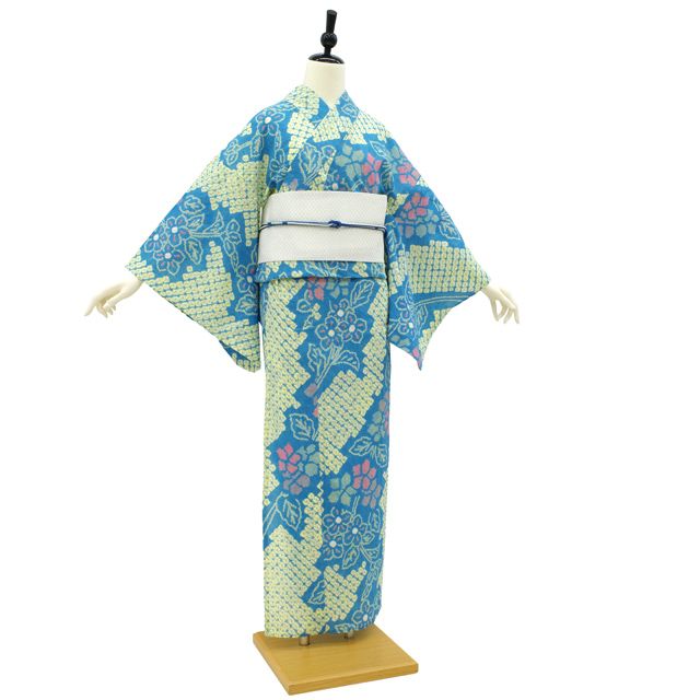 身丈162裄丈71‼️未使用✨有松鳴海絞り浴衣 身丈162裄丈71‼️未使用✨有松鳴海絞り浴衣