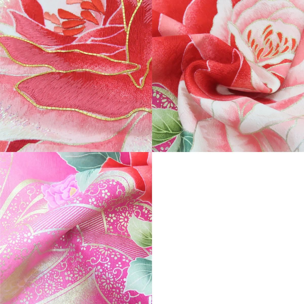  振袖 正絹 レッド ピンク 成人式 姫 蝶 和装 呉服 和服 きもの レディース 女性 振袖 着物