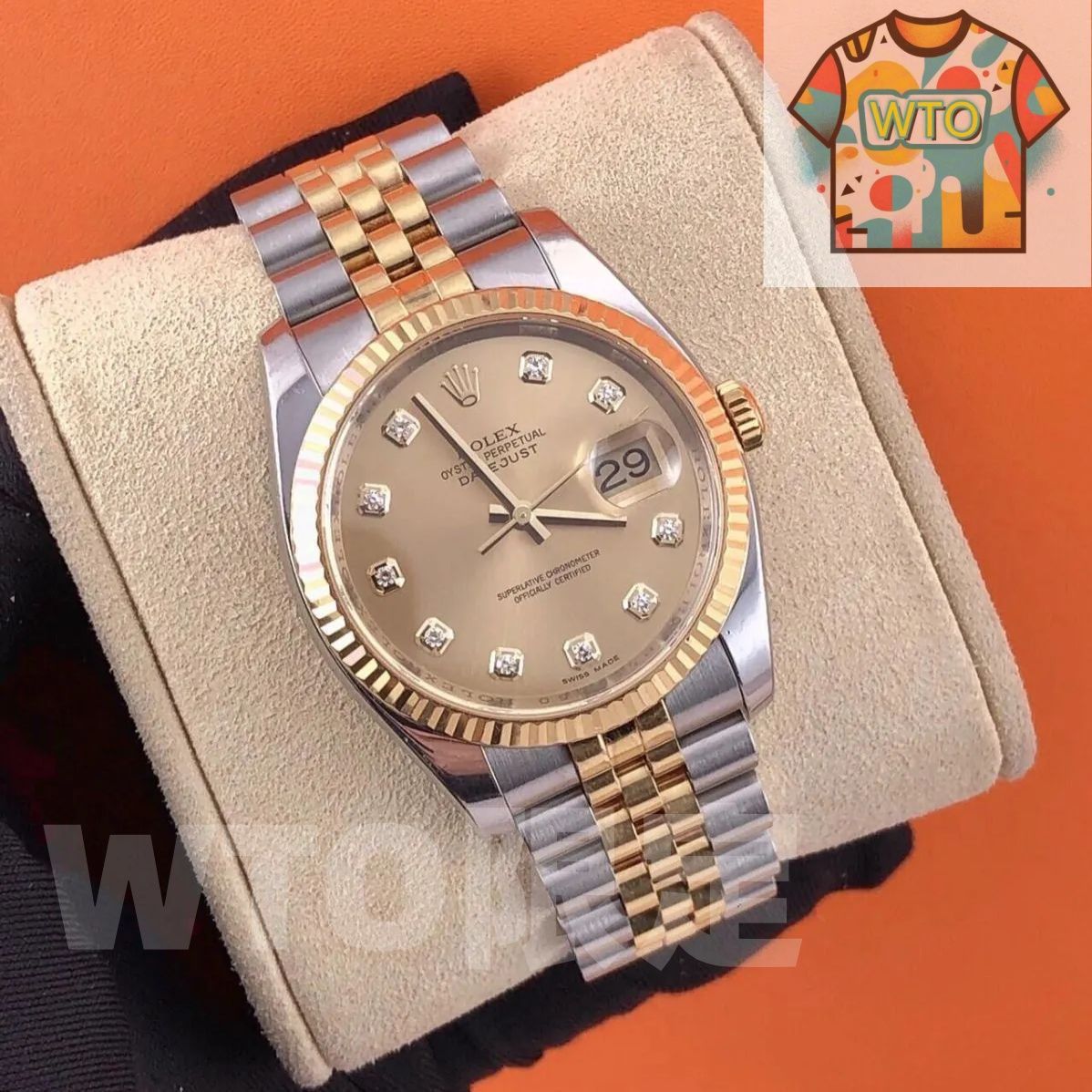 ご 大 です Rolex ロレックス ダイアリー シリーズ ウォッチ 116233 ゴールドの文字盤 自動巻き