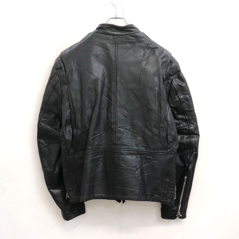 70s レザー シングルライダースジャケット メンズ Lサイズ相当