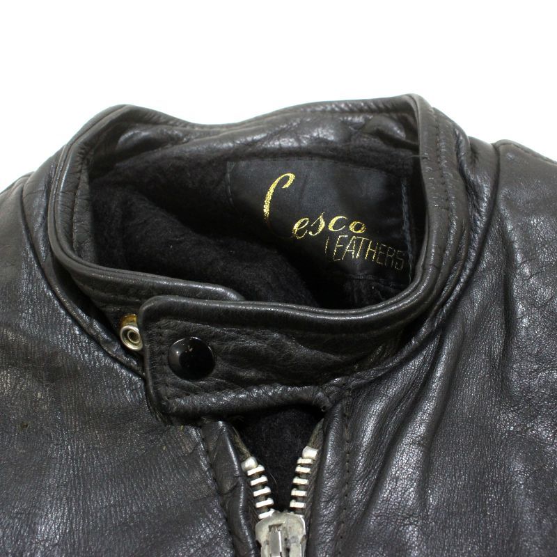 ★ヴィンテージ★シングルレザーライダースジャケット 70's 80's 70s vintage レザー シングルライダースジャケット メンズ Lサイズ相当