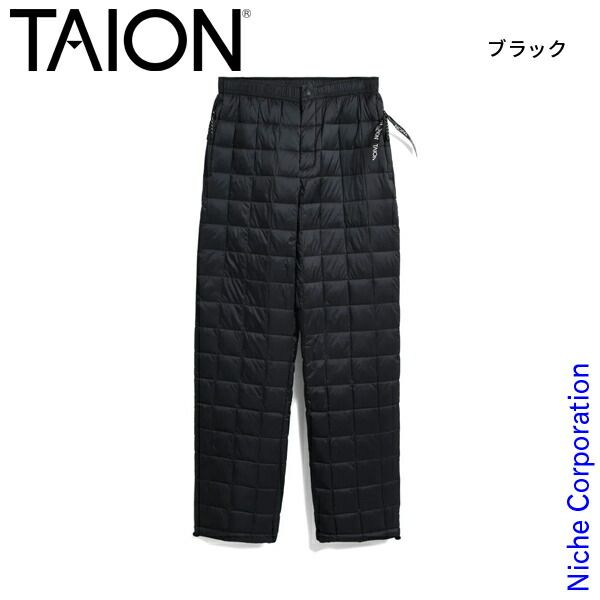 タイオン マウンテン ダウンパンツ TAION-1301MTP BLK ブラック M