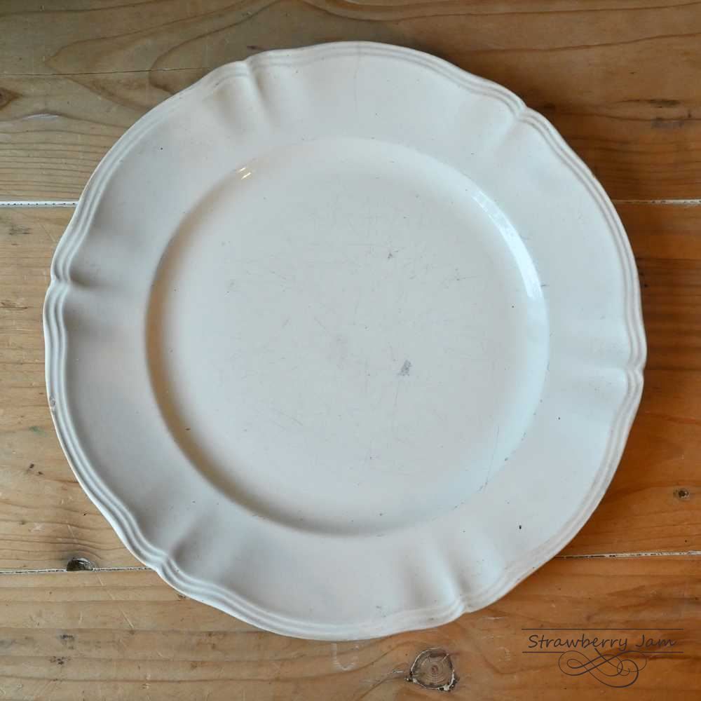 L3710-230-12 フランスアンティーク ディゴワン サルグミンヌ お皿 食器 花リムプレート プレート フランス