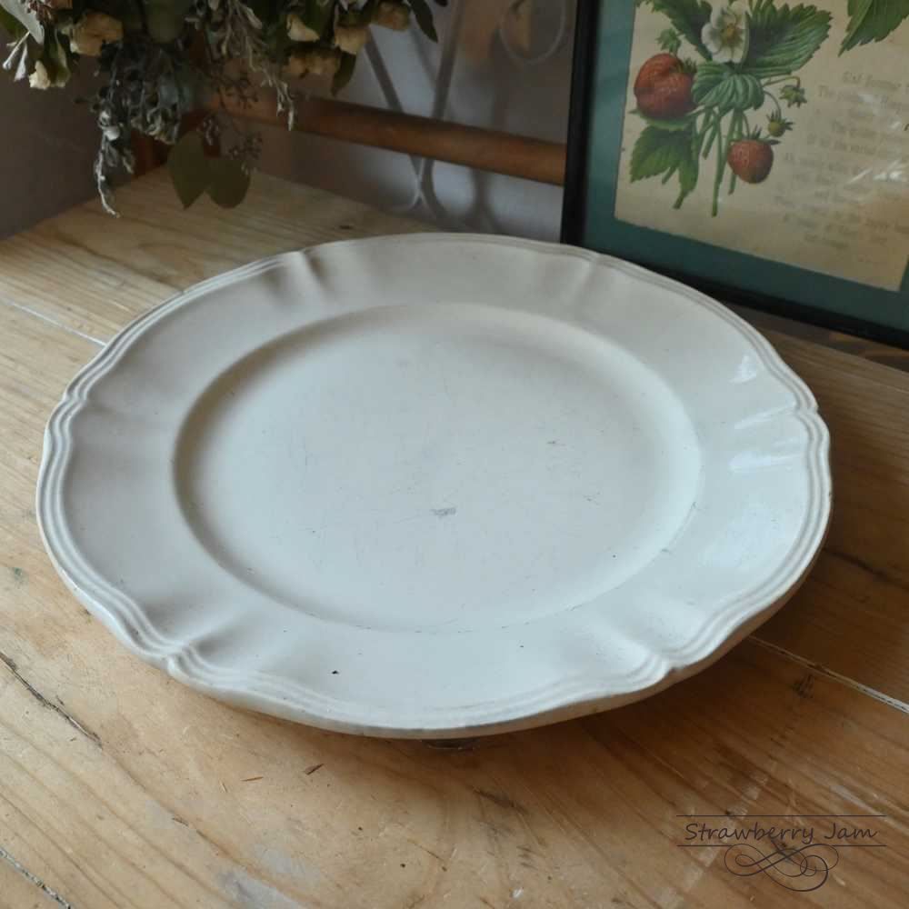 L3710-230-12 フランスアンティーク ディゴワン サルグミンヌ お皿 食器 花リムプレート プレート フランス