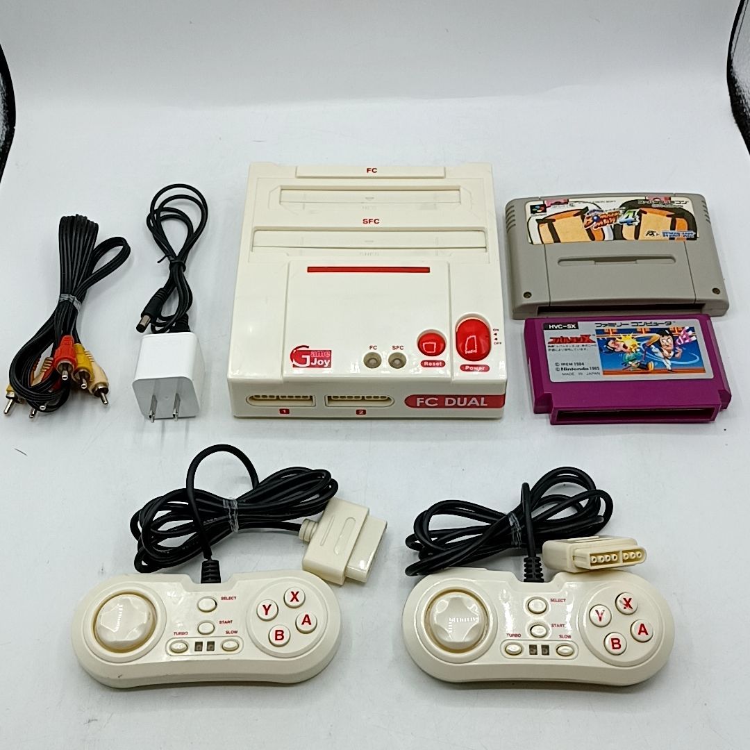 FC Dual ゲーム機 FC/SFC対応 スーパーファミコンソフト4本セット FC Dual ゲーム機 FC/SFC対応 スーパーファミコンソフト4本セット FC