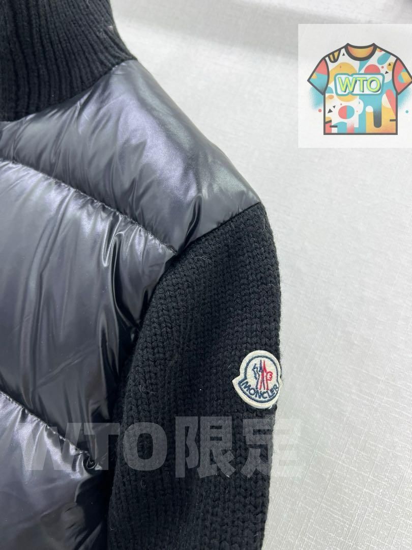 本物保証、信用第一！ Moncler 黒 ダウンジャケット リブ編みハイネック｜WTO通販｜ -WTO店名をご ください-WTO輸入-BCY50