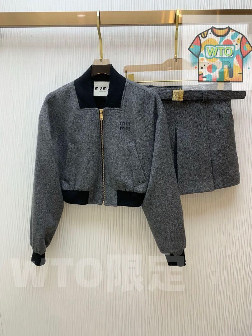 miu miu グレー ウール セットアップ|WTO通販| -WTO店名をご ください-WTO輸入-QCR81