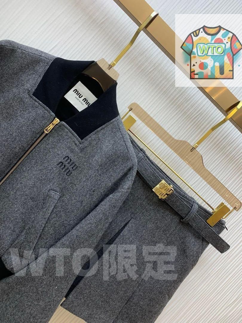 miu miu グレー ウール セットアップ| | -WTO店名をご ください