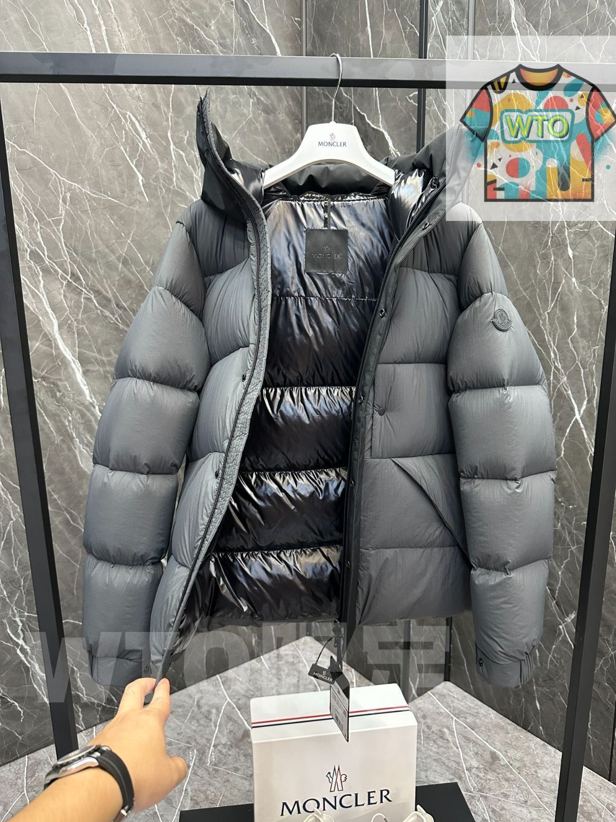 MONCLERモンクレール 灰色の短い男性|WTO通販| -WTO店名をご ください-WTO輸入-MRM70