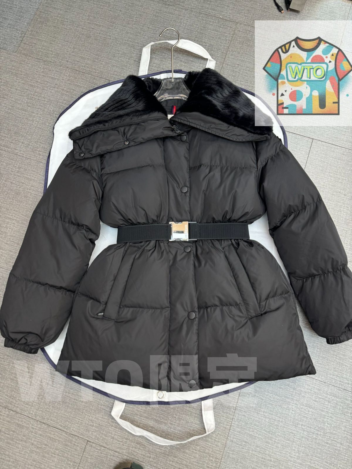 MONCLERモンクレール 黒いレディースダウンジャケット| | -WTO店名をご ください