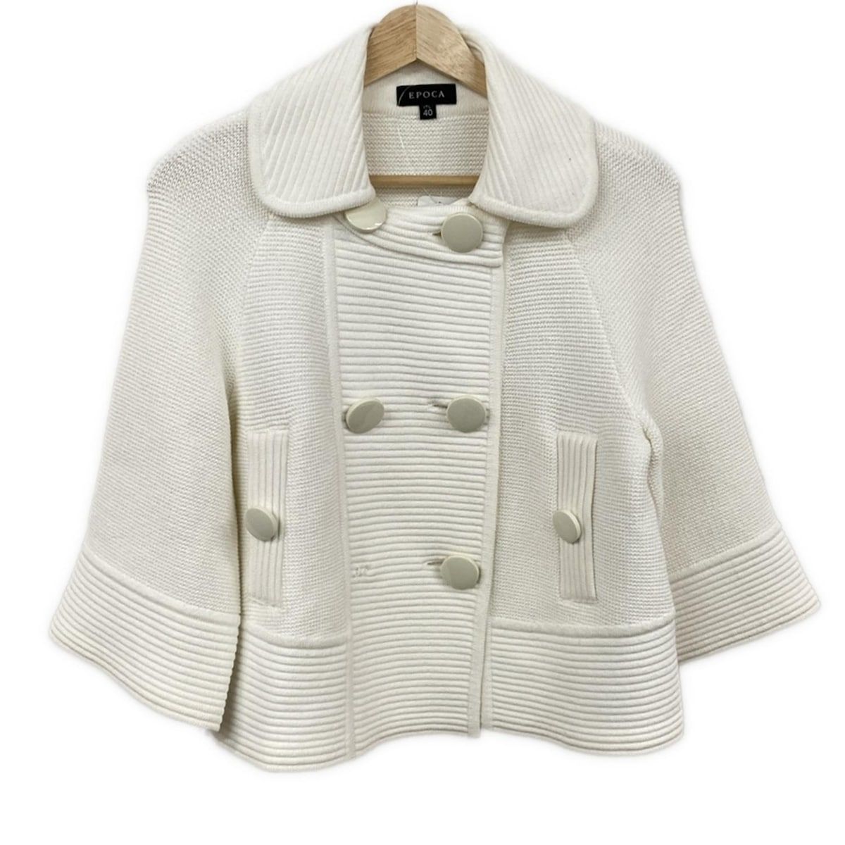 EPOCA エポカ コート サイズ40 M レディース - 白 長袖 ショート丈 春 秋