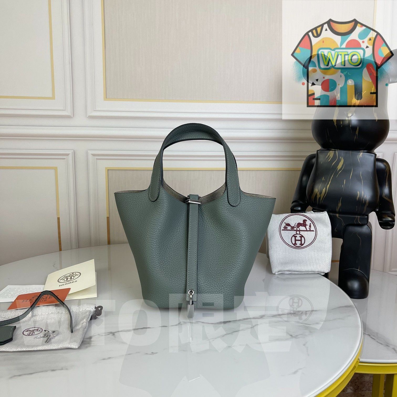 エルメス アーモンド グリーン レディース ハンドバッグ| |