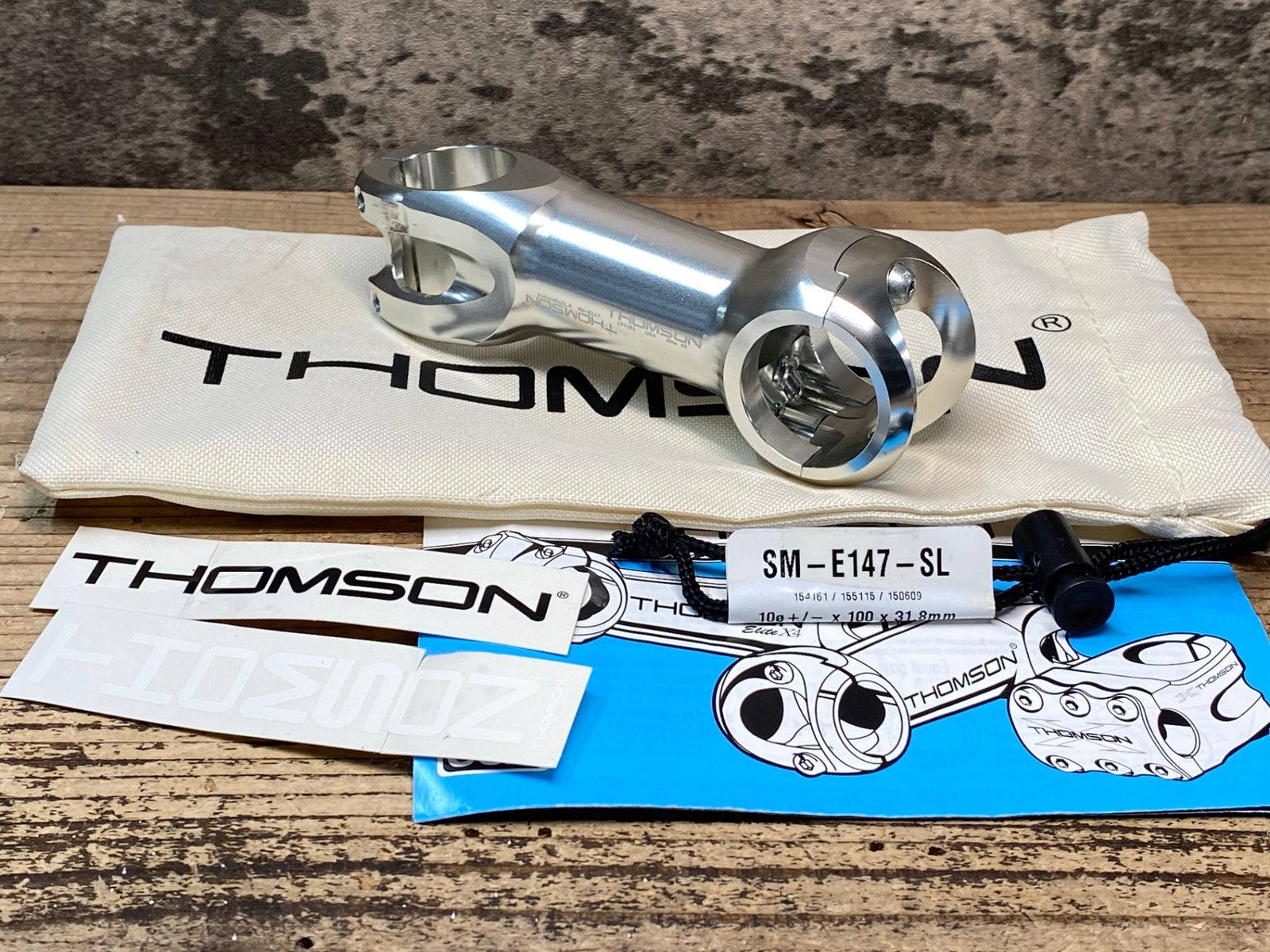 JM 990 トムソン THOMSON Elite X 2 Stem アルミステム シルバー 100 mm Φ31 8 OS 10° 袋付き