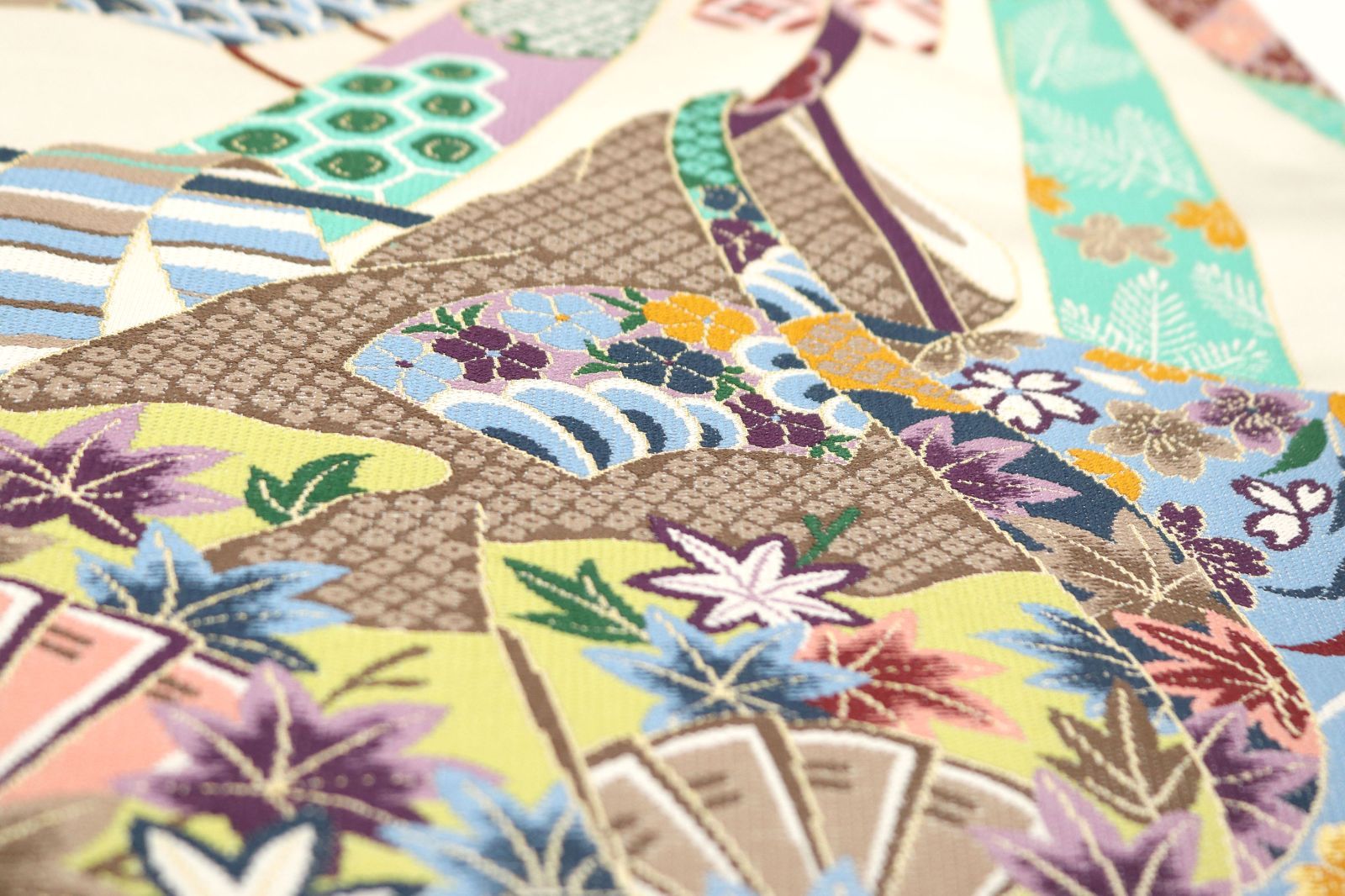 ofa2720 逸品 西陣 白綾苑大庭 高級 袋帯 優姿文 お仕立て付き 2～3