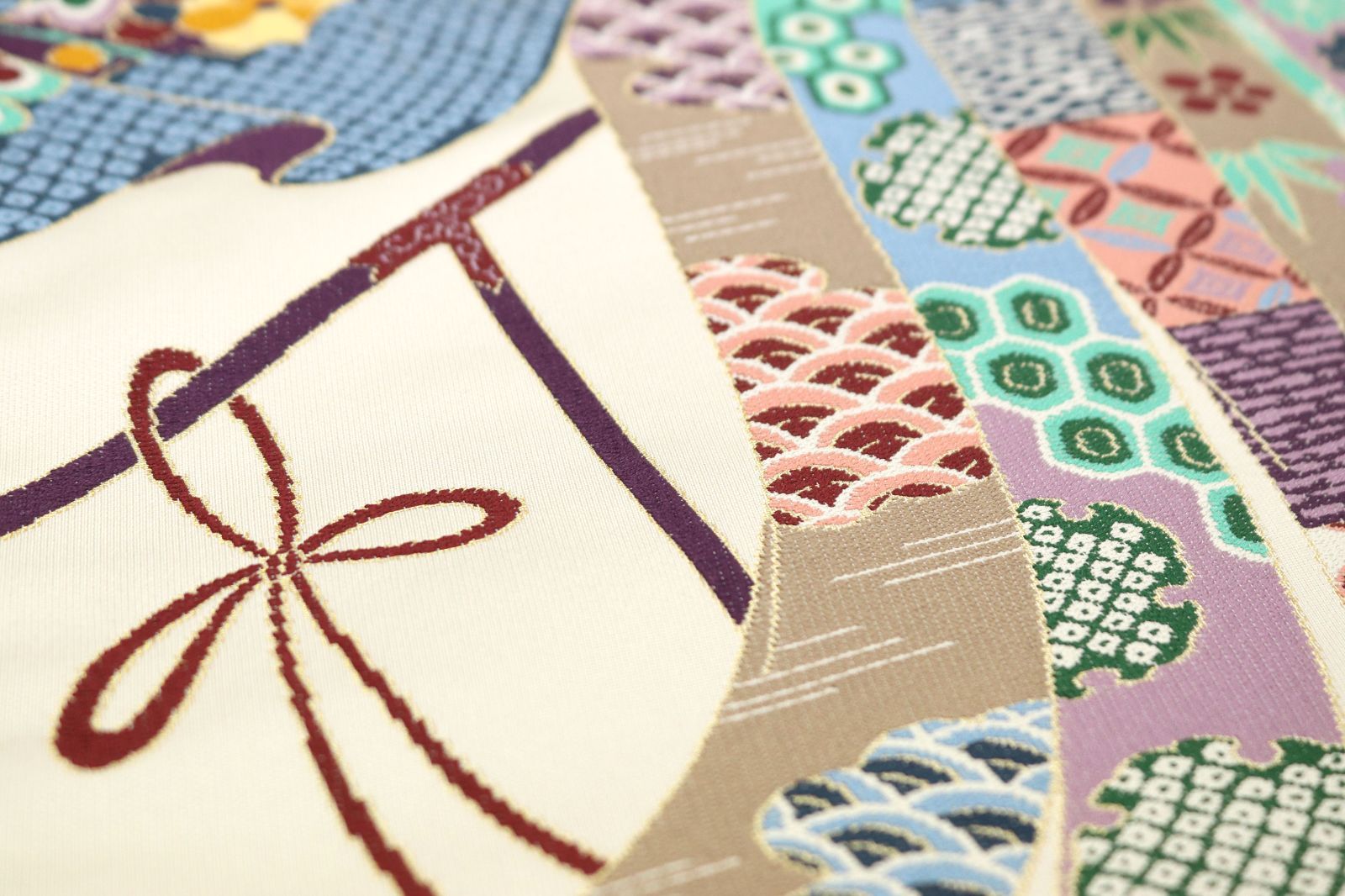  ofa 2720 西陣 白綾苑大庭 袋帯 優姿文 お仕立て付き ２～３週間で発送 袋帯 帯