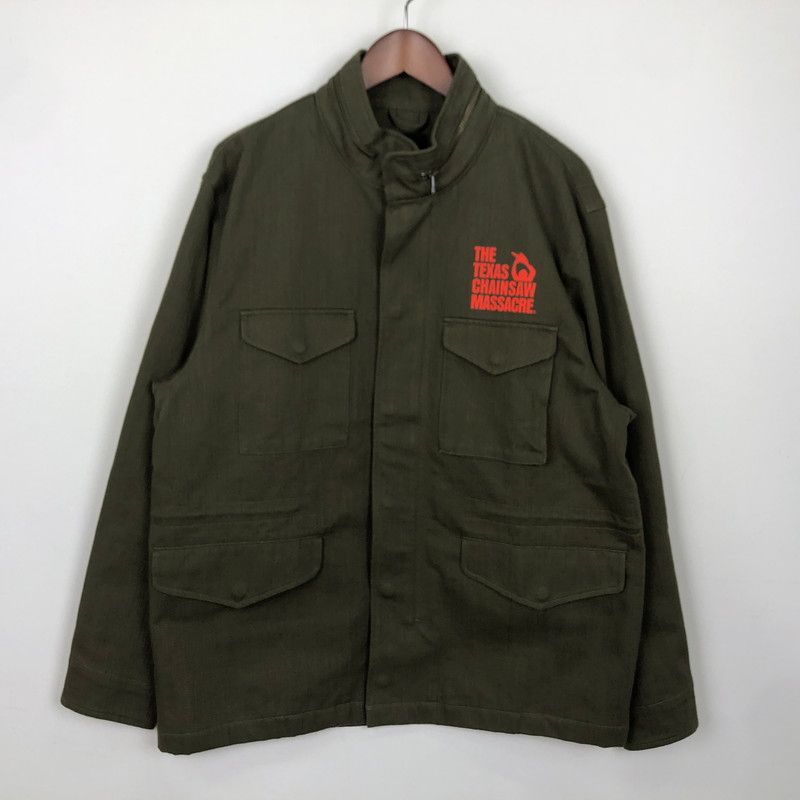 品 HUF ハフ × THE TEXAS CHAIN SAW テキサス チェーンソー 別注 コラボ M64 MILITARY JACKET FA-JK00462 M64 ミリタリー ジャケット 142-251109-ks-05-tei